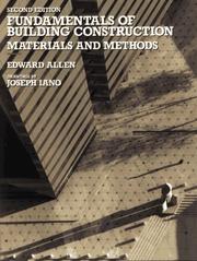 Fundamentals of building construction