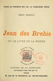 Jean des Brebis ou le Livre de la misère