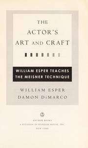 The actor's art and craft