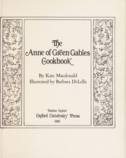 The Anne of Green Gables cookbook