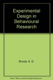 Experimental design in behavioural research